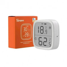 Senzor Zigbee Sonoff SNZB &ndash; Temperatură, Umiditate, Monitorizare LCD
