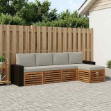 vidaXL Set de canapele de exterior 5 pcs Natural și gri deschis 3384242