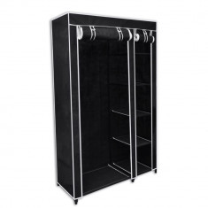 Dulap de haine pliabil, negru, 110 x 45 x 175 cm GartenMobel Dekor