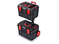 Ladă unelte cu roţi neagră polimer KISTENBERG set 2 buc. IP55 X BLOCK LOG