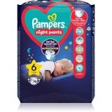 Pampers Night Pants Size 6 scutece de unică folosință tip chiloțel pentru noapte 13+ kg 19 buc