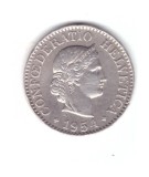 Mondea Elvetia 10 rappen 1954, stare buna, curata