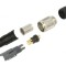 Mufă Conector M9 Aurit 5-PIN IP40 125V pe Cablu