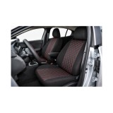 Huse scaune auto Dacia Logan III Prestige 2020+ Premium piele ecologica romb, 11 piese, Fabricat in Romania