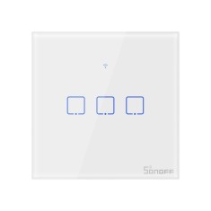 Intrerupator Smart Touch Wifi + RF 433 Sonoff T1 EU TX, 3 canale