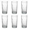 Set 6 Pahare Sticlă 250ml, Model Relief Square, Transparente - Pahare Fără Picior, Compatibile Microunde/Mașină Spălat Vase
