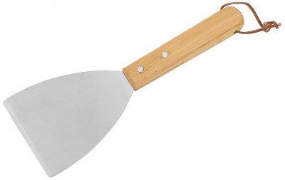 Strend Pro &amp;Icirc;ntoarcere pentru grătar, cu racletă, m&amp;acirc;ner din bambus, 26x10x1,8 cm, spatulă de calitate alimentară foto