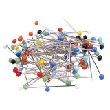 Set 90 bolduri cu gamalie din sticla Crisalida, lungime 32 mm, 10 g, Multicolor