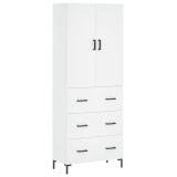 Dulap inalt, alb, 69,5x34x180 cm, lemn compozit