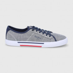 Pepe Jeans tenisi Brady Men Chambray barbati, culoarea gri