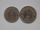 LOT 2 MONEDE-5,10 PIASTRI 1967 EGIPT, Africa