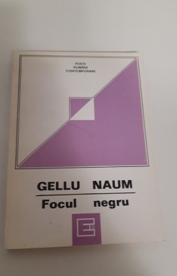 Gellu Naum Focul negru carte cu autograf foto