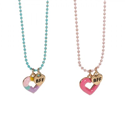 Set Coliere Copii, BFF, Multicolor, 2 Bucăți, Inimioară Suspensă foto
