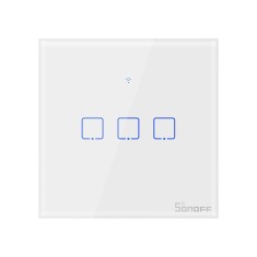 Intrerupator Smart cu Touch Sonoff T0 EU TX , WiFi, (3 canale)