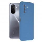 Cumpara ieftin Husa Huawei Nova Y70 Silicon Albastru cu Microfibra SoftEdge, Techsuit