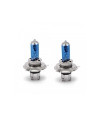 Set de 2 becuri Halogen H4 90W +110% intensitate Alb Xenon 12V Carguard