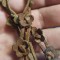 Lantisor handmade cu stelute, din piele naturala