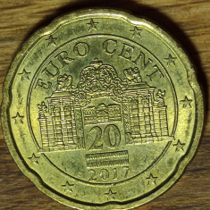 Austria - moneda de colectie - 20 euro cent 2017 - XF + superba !