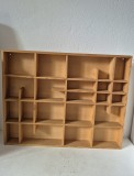 # Raft perete lemn pentru colecții / Casetă tipar vintage Setzkasten, 51x40x5 cm
