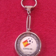 Breloc metalic fotbal (vechi) - SPANIA 1982 (Campionatul Mondial)