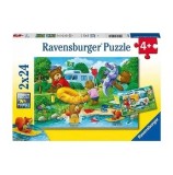 Cumpara ieftin Puzzle Ravensburger - Ursi in camping, 48 piese