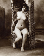 Fotografie Ultra HD dupa ilustrata veche femeie nud A4 21 cm x 30 cm foto