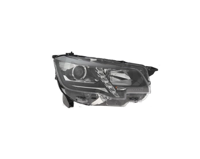 Far Peugeot Partner/Rifter, 06.2018-, montare fata, dreapta, cu lumini de zi tip LED; H1+H7+LED+PY21W; electric; cu becuri; halogen; marcaj &amp;quot;Peu