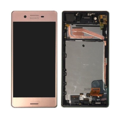 Ansamblu display touchscreen rama Sony Xperia X rose gold foto