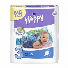 Scutece Happy Midi Nr.3, 5-9 kg Big Pack, 72 buc foto