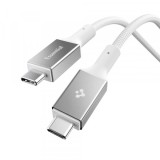 Cablu Date si Incarcare USB-C - USB-C Spigen EB10015CC, 100W, 1.5m, Alb ACA10420