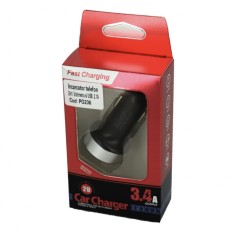 Incarcator telefon USB 3.4A si voltmetru