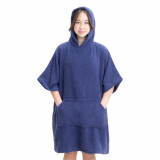 Poncho de baie pentru copii Homelevel, 10-13 ani, Albastru, Bumbac organic, 54880.17.43