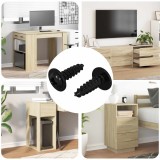 vidaXL Cuie Auto-filetante 2 pcs Negru 3,5 x 12 mm Fier 864499