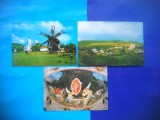 HOPCT LOT 1903 MANASTIREA CELIC DERE-JUD TULCEA -3 CARTI POSTALE-RSR-CIRCULATE, Circulata, Printata