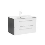 Dulap inferior Vario Clam 80 cu lavoar antracit-alb