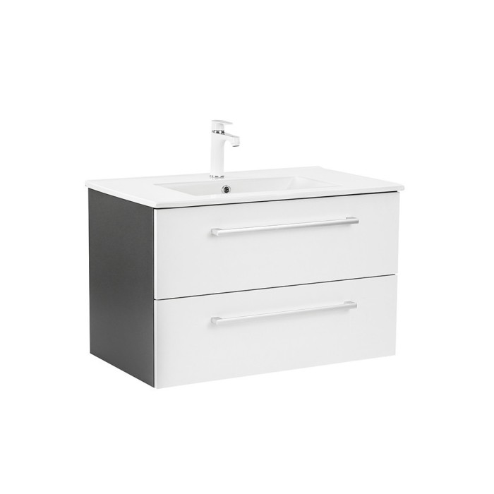 Dulap inferior Vario Clam 80 cu lavoar antracit-alb