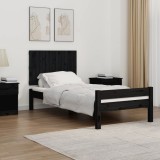 Gossi tablie de pat pentru perete, negru, 95,5x3x60cm, lemn masiv pin