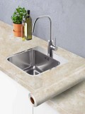 Autocolant Marmura BEJ Autoadeziva Pentru Mobilier Si Bucatarie Model Nou Deosebit 3m x 60cm