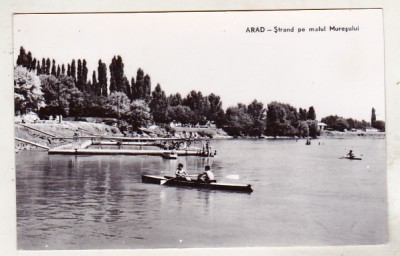 bnk cp Arad - Strand pe malul Muresului - uzata foto