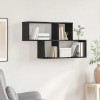 VidaXL Raft de perete cu raft Pe perete Altele Stejar negru 869197