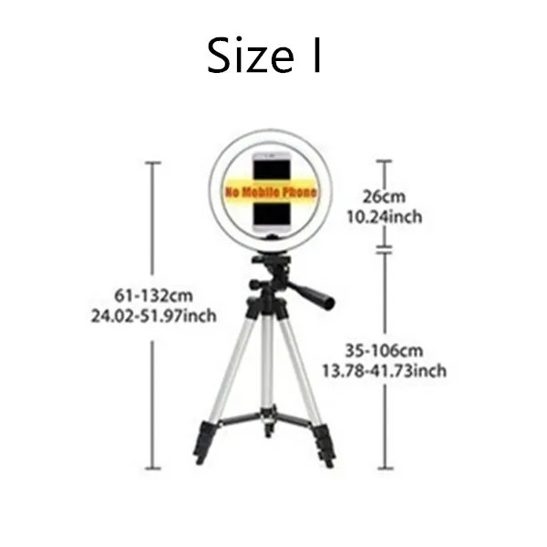 Lampă Rg pentru umplere, 16cm / 20cm / 26cm, trepied 19 / 103cm pentru fotografi