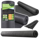 Plasa de umbrire pentru gard, 1.5 m, 50 m, 70g/m&sup2;, gri inchis, Lean 25844