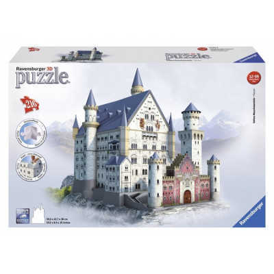 Puzzle 3D Castelul Neuschwanstein, 216 piese Ravensburger foto