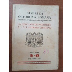Biserica ortodoxa romana. Buletinul oficial al Patriarhiei romane anul LXXI. 5-6 mai-iunie 1953