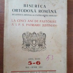 Biserica ortodoxa romana. Buletinul oficial al Patriarhiei romane anul LXXI. 5-6 mai-iunie 1953