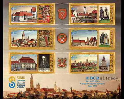 ROMANIA 2007, Sibiu Capitala Culturala Europeana, MNH, 1769a foto