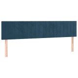 Cumpara ieftin Tablii de pat, albastru inchis, 200x5x78/88 cm, catifea
