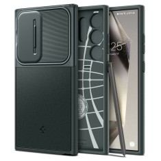 Husa Samsung Galaxy S24 Ultra Spigen Optik Armor, verde foto