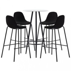 Set de bar, 5 piese, negru, material textil foto