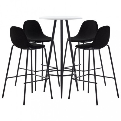 Set de bar, 5 piese, negru, material textil foto